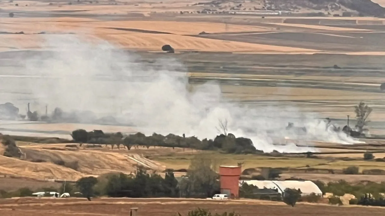 Edirne Keşan’da anız yakımına ortak tepki