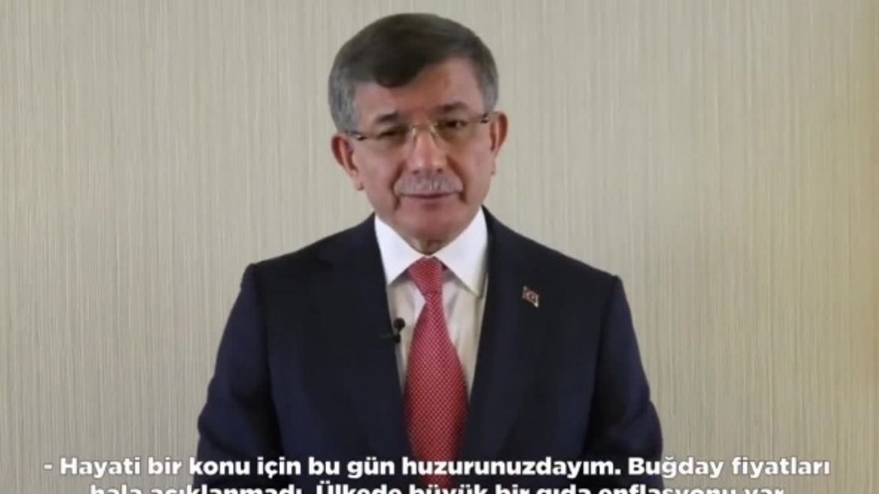 Davutoğlu'ndan Hükümete Çağrı: Derhal Buğday Fiyatlarını Açıklayın ve 8 Liradan Aşağı Olmasın