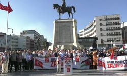 Saadet Partisi'nden Türkiye genelinde Haniye'nin öldürülmesine ilişkin  basın açıklaması... Ankara İl örgütü Ulus Atatürk Heykeli önünde bir araya geldi