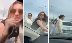 Trafikte “beni sıkıştırdın” kavgası: Camı yumrukladı