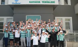 Karataylı çocuklar Konyaspor antrenmanını izledi