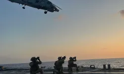 TCG Gaziantep Fırkateyni Libya eğitiminde