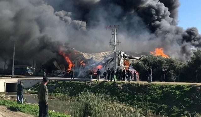 Mersin'de Fabrika Yangını!