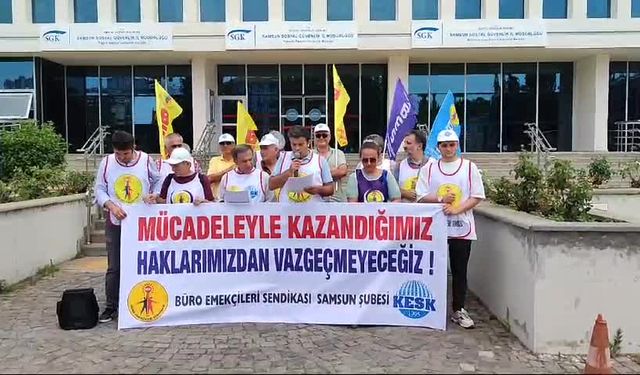 BES Samsun Şubesi'nden TÜİK'in enflasyon rakamları ve maaş zammına protesto