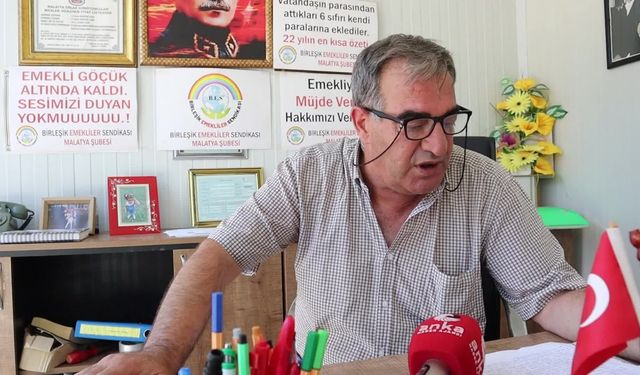 Birleşik Emekliler Sendikası Malatya Şube Başkanı Göktaş: "İnsan onuruna yakışır yaşam için hak arama mücadelesinden vazgeçmeyeceğiz"