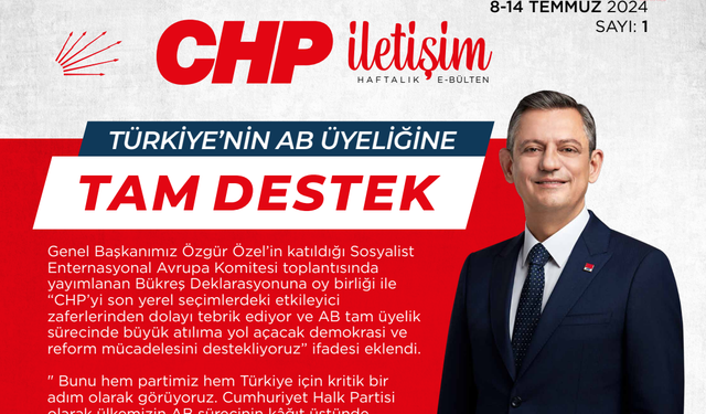 CHP İletişim Haftalık e-Bülten yayın hayatına başladı