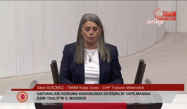 CHP'li Suiçmez TBMM'de "Meclisi kana bulamayın" yazılı kırmızı pankart açtı