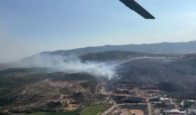 Manisa’da ormanlık alanda yangın 