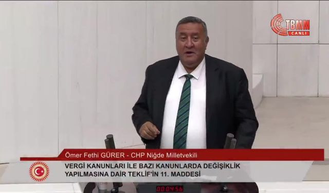 Ömer Fethi Gürer: "'Şu anda bu ülkede vergide adalet var' diyen bu salonda bir kişi var mı?"