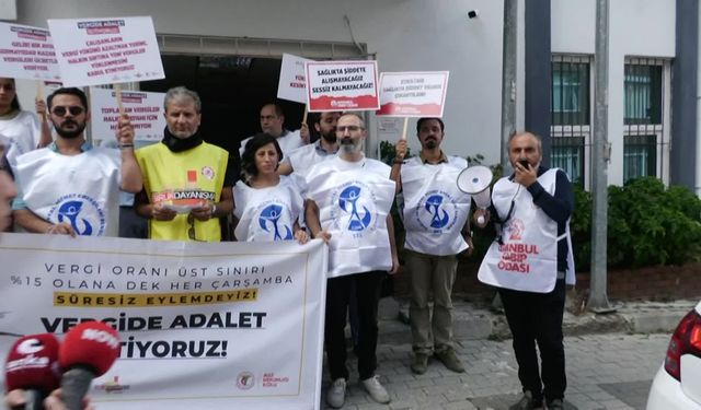 Sağlıkçılardan "vergide adalet" eylemi