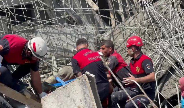 Şanlıurfa'da tek katlı inşaatta meydana gelen göçükte bir işçi yaralandı  