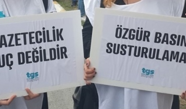 TGS: "MHP, 63 gazetecinin ismini vererek mahkemeye çağrılmalarını istedi. Bugünün sansür memurlarını dayanışma ile medyadan gönderebileceğimizi unutmayalım"