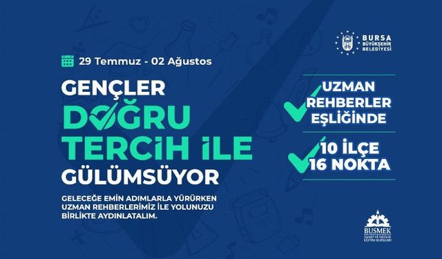 Bursalı gençler doğru tercih ile gülümsüyor