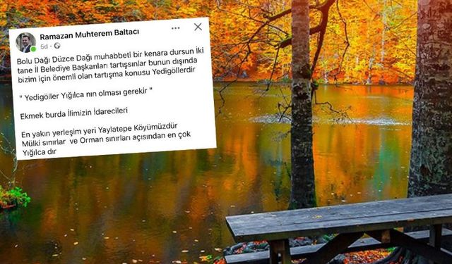 'Dağ' tartışmasına 'Yedigöller' de eklendi... Baltacı: Yedigöller Yığılca’nın olması gerekir