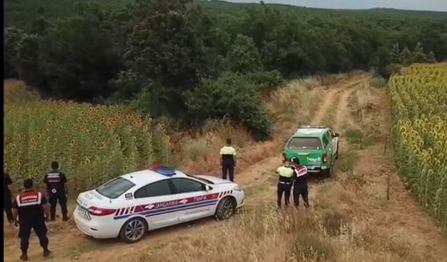 Edirne Keşan'da ormanlara drone ile denetim