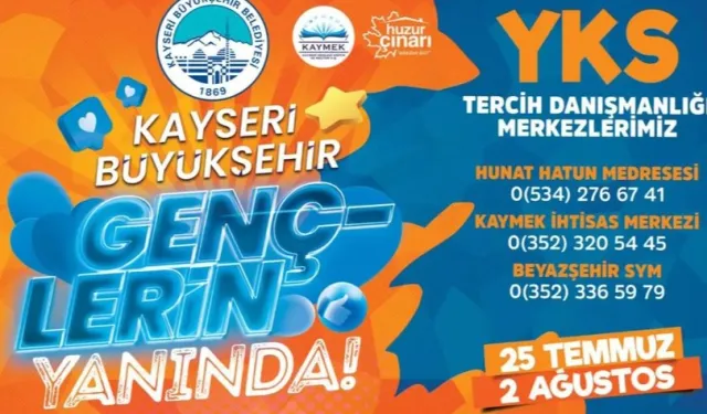 Kayseri Büyükşehir, YKS tercih sürecinde gençlerin yanında