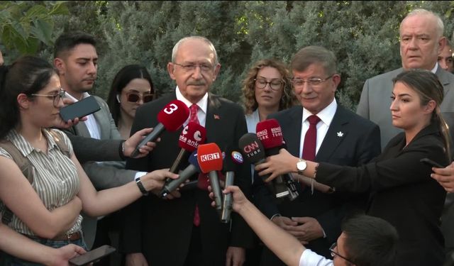 Ahmet Davutoğlu, Kemal Kılıçdaroğlu'nu ziyaret etti... Kılıçdaroğlu’ndan Akşener yanıtı:  Dava açacakmış, açsın ne olacak