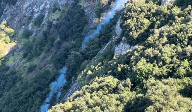 Ankara'dan Sinop'a gelen itfaiye eri yangına müdahale etmek isterken uçurumdan düştü