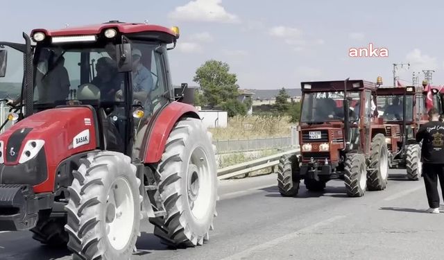 Mazot alamayan çiftçinin Uşak’taki traktörle eylemi kısa sürdü