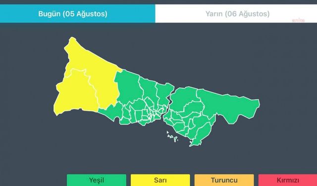 Meteoroloji'den Trakya ve İstanbul'un batısı için gök gürültü sağanak  yağış uyarısı 