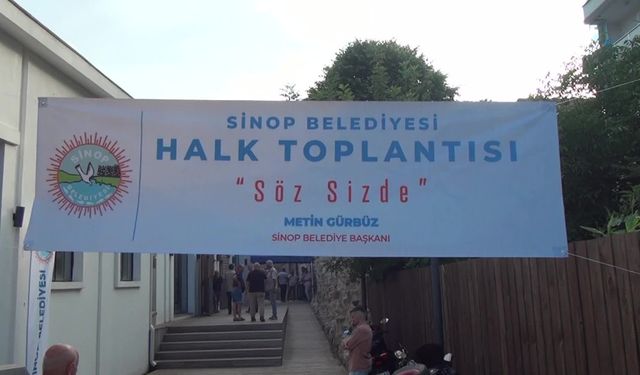 Sinop Belediye Başkanı Metin Gürbüz'den halk toplantısı