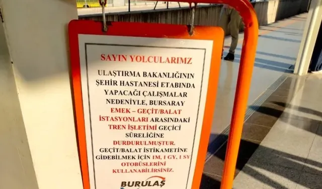 Bursa'da Balat Metro İstasyonu geçici olarak kapatıldı