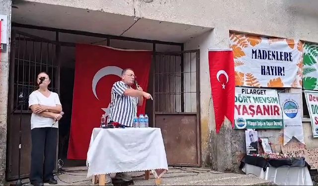 Artvin'de Pilarget Doğa ve Yaşam Derneği, madene karşı 'Toprağımıza sahip çıkıyoruz' buluşması gerçekleştirdi... “Bu mücadele, doymayanlara karşı yaşam alanlarını savunma mücadelesidir’