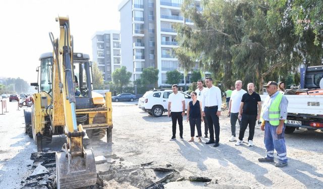 Çiğli Belediyesi’nden Eski Havaalanı Caddesi’nde düzenleme