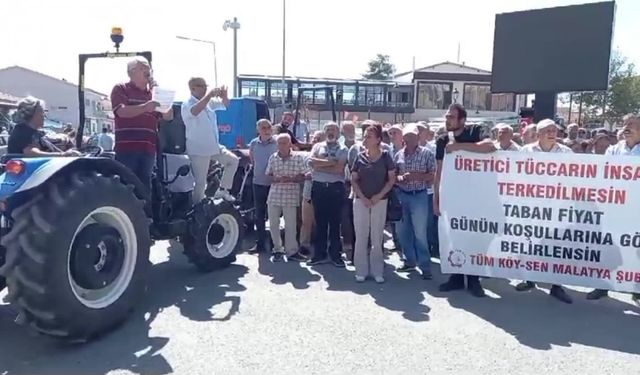 Kayısı çiftçisi TMO'ya isyan etti.. Tüm Köy Sen: ''TMO'nun kayısıya verdiği taban fiyat devede kulak kalmıştır. Resmen bizimle dalga geçilmektedir"