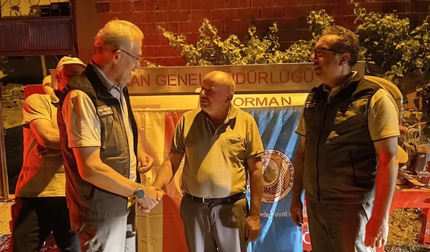 Orman Genel Müdürü Karacabey'den yangın kahramanına ziyaret